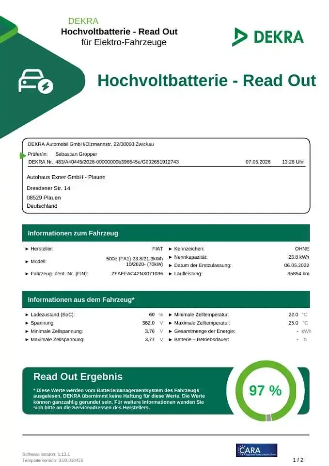Second-hand Fiat 500e Icon 86 kW (118 CP) 2023 Negru Hatchback