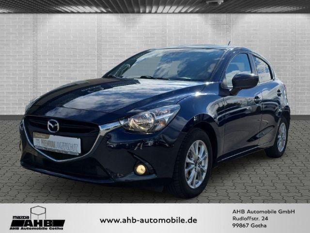 Mitternachtsblau metallic Gebraucht 2015 Mazda 2 Exclusive Kleinwagen | 9.890 € - Bild 1/4
