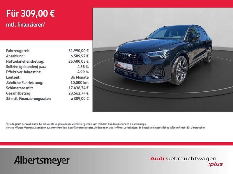 Schwarz Gebraucht 2022 Audi Q3 S-Line SUV | 31.990 € (Superpreis) - Bild 1/4
