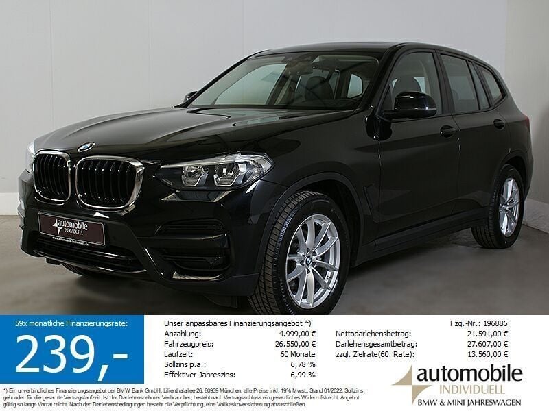 Gebraucht BMW X3 Advantage 184 PS (135 kW) 2019 Schwarz SUV