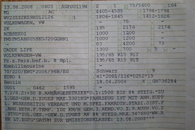 Schwarz Gebraucht 2008 VW Caddy Life Van / Kleinbus | 3.000 € (Superpreis) - Bild 1/1