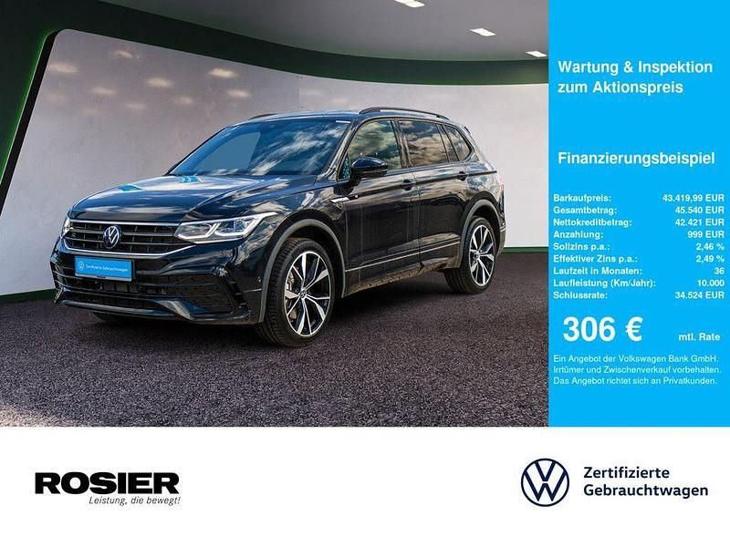 Schwarz / deep black Gebraucht 2025 VW Tiguan Allspace R-line SUV | 43.420 € (Etwas zu teuer) - Bild 1/4