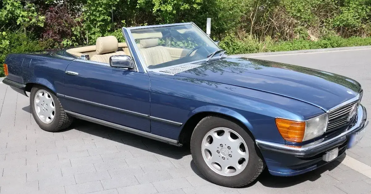 Gebraucht Mercedes SL500 231 PS (169 kW) 1983 Blau Cabrio
