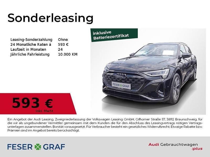 Mythosschwarz metallic Gebraucht 2024 Audi Q8 e-tron Advanced SUV | 66.880 € (Etwas zu teuer) - Bild 1/4