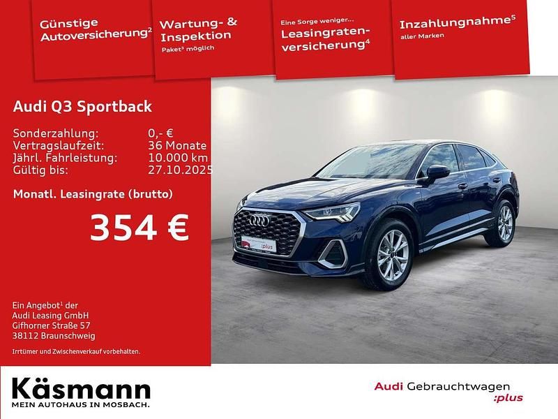 Navarrablau metallic Gebraucht 2025 Audi Q3 S-Line SUV | 43.930 € (Fairer Preis) - Bild 1/4