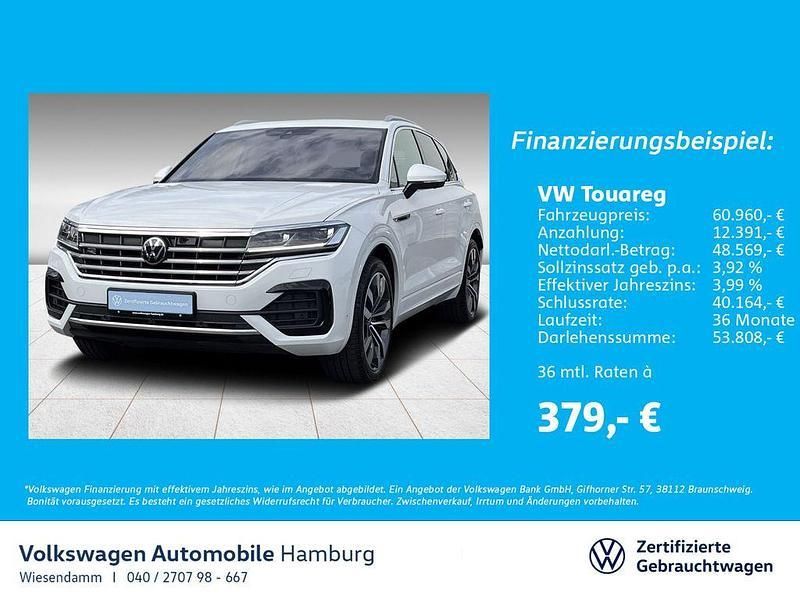 Pure white Gebraucht 2023 VW Touareg R-line SUV | 64.960 € (Teuer) - Bild 1/4