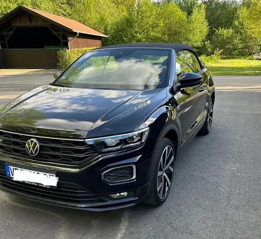Gebraucht VW T-Roc Cabriolet R-line 150 PS (110 kW) 2021 Schwarz Cabrio