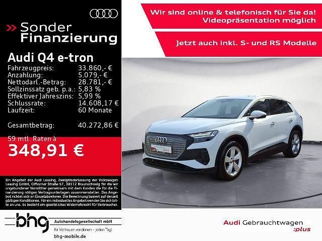 Weiß Gebraucht 2022 Audi Q4 e-tron Comfort SUV | 33.860 € (Teuer) - Bild 1/4