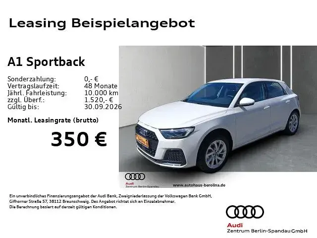 Neu Audi A1 Sportback 116 PS (85 kW) 2026 Weiß Kleinwagen