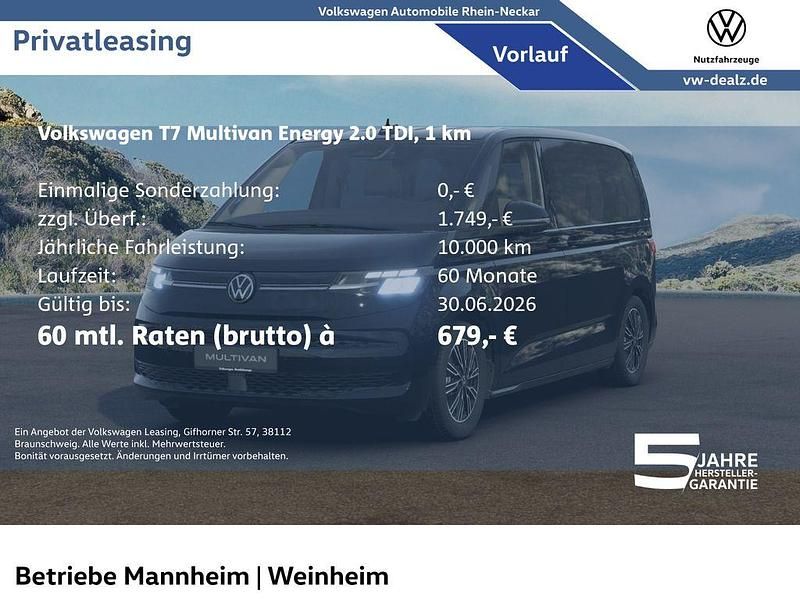 Nouă VW Multivan 150 CP (110 kW) 2026 Negru Monovolum