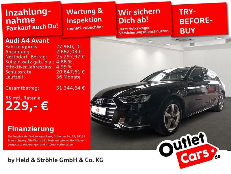 Brillantschwarz Gebraucht 2023 Audi A4 Advanced Plus Kombi | 27.980 € (Guter Preis) - Bild 1/3