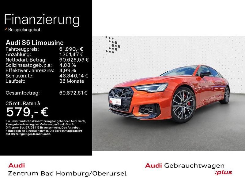 Korallenorange metallic indivi Gebraucht 2024 Audi S6 Sport Limousine | 59.890 € (Fairer Preis) - Bild 1/4