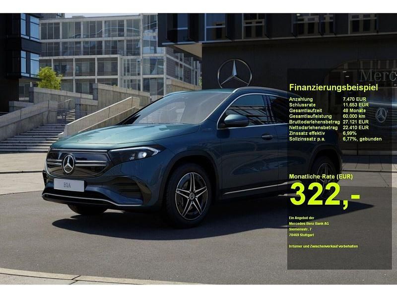 Denimblau metallic Gebraucht 2022 Mercedes EQA250 AMG SUV | 29.250 € (Fairer Preis) - Bild 1/3