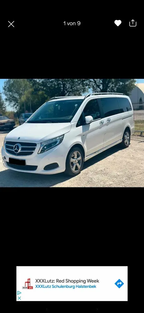Gebraucht Mercedes V220 190 PS (139 kW) 2016 Weiß Van / Kleinbus