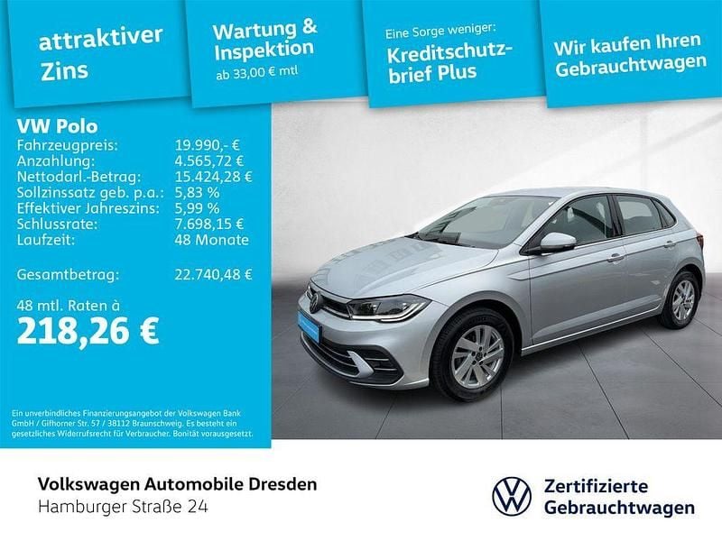 Reflexsilber metallic Gebraucht 2024 VW Polo Style Limousine | 18.980 € (Guter Preis) - Bild 1/4