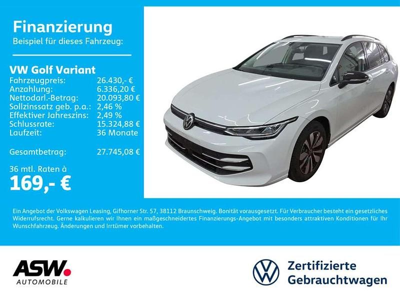 Pure white Gebraucht 2025 VW Golf VIII Goal Kombi | 26.430 € (Superpreis) - Bild 1/4