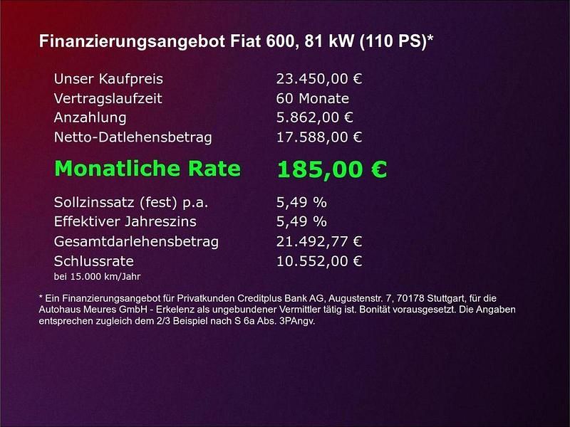 Neu Fiat 600 110 PS (80 kW) 2025 Beige SUV