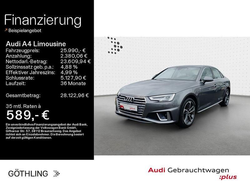 Monsungrau metallic Gebraucht 2019 Audi A4 Sport Limousine | 25.990 € (Guter Preis) - Bild 1/4