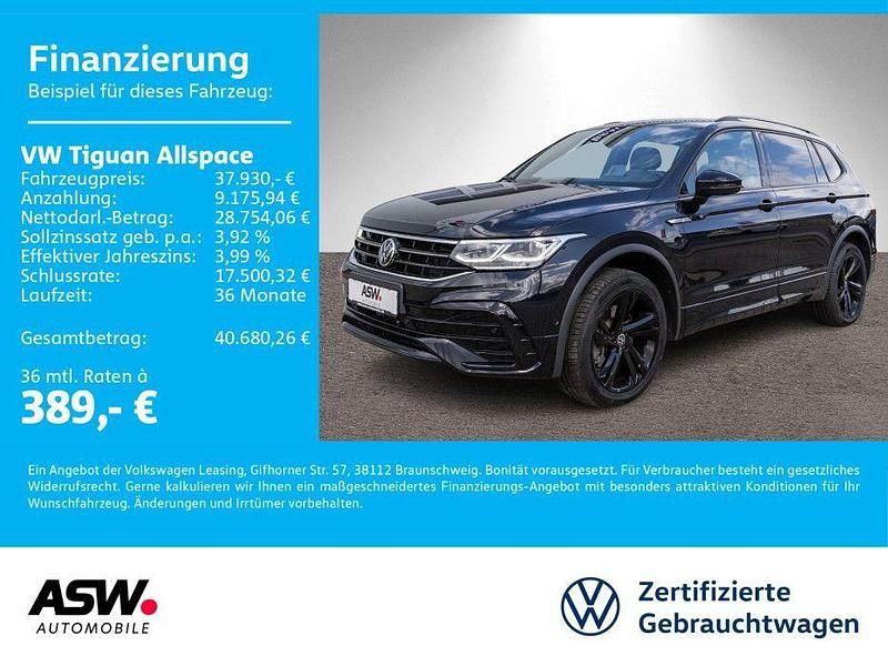 Deep black perleffekt Gebraucht 2022 VW Tiguan Allspace R-line SUV | 37.930 € (Etwas zu teuer) - Bild 1/4
