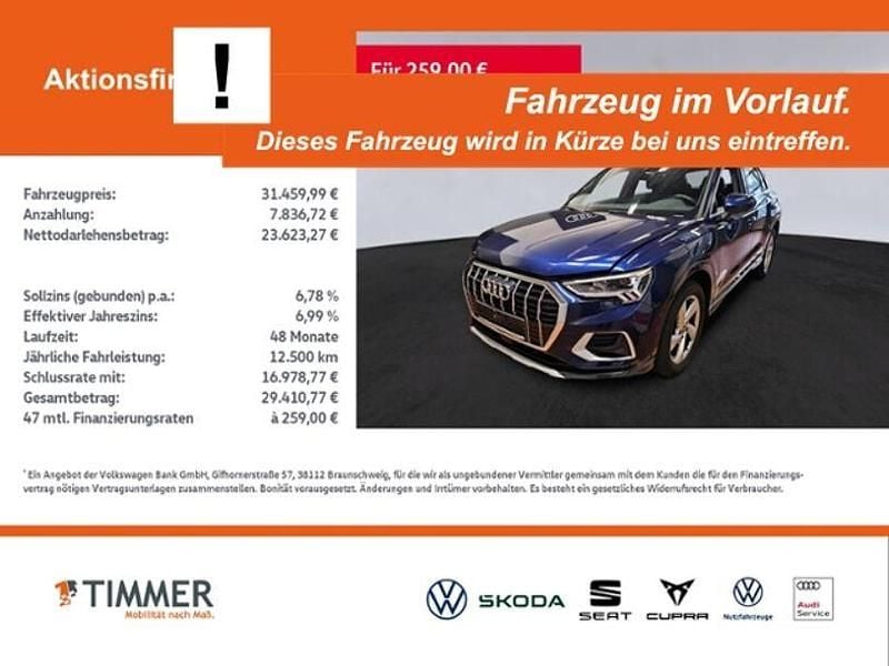 Gebraucht Audi Q3 Advanced Plus 150 PS (110 kW) 2023 Blau SUV