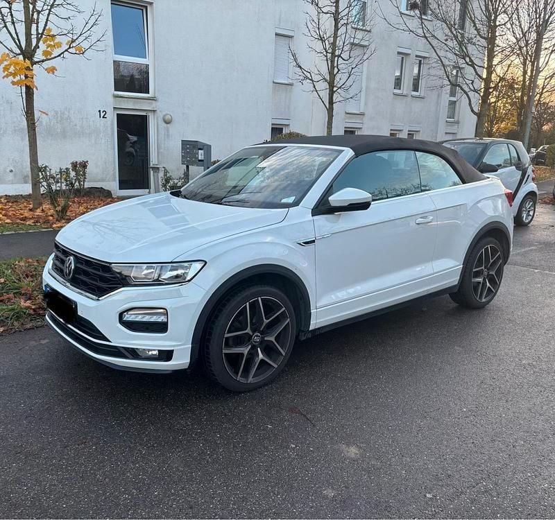 Weiß Gebraucht 2020 VW T-Roc Cabriolet R-line Cabrio | 22.000 € (Guter Preis) - Bild 1/4