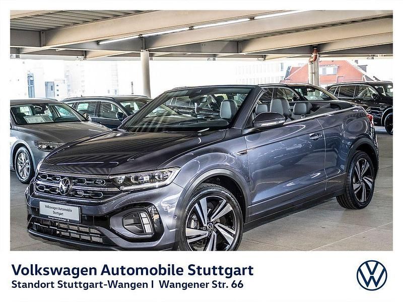 Rauchgrau metallic/schwarz Gebraucht 2022 VW T-Roc Cabriolet R-line Cabrio | 26.930 € (Guter Preis) - Bild 1/4