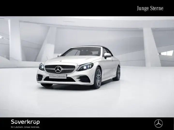 Unilack polarweiß Gebraucht 2019 Mercedes C200 AMG Cabrio | 34.880 € (Fairer Preis) - Bild 1/4