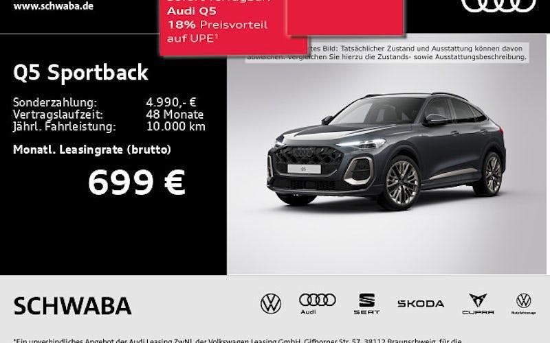 Grau Neu 2025 Audi Q5 Sportback S-Line SUV | 71.990 € (Etwas zu teuer) - Bild 1/4