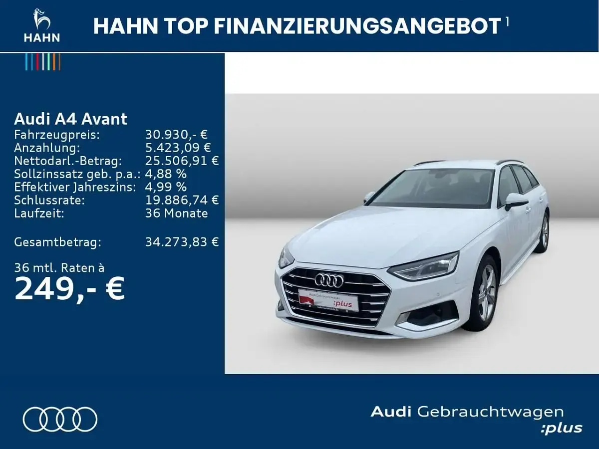 Gebraucht Audi A4 Advanced Plus 204 PS (150 kW) 2024 Weiß Kombi