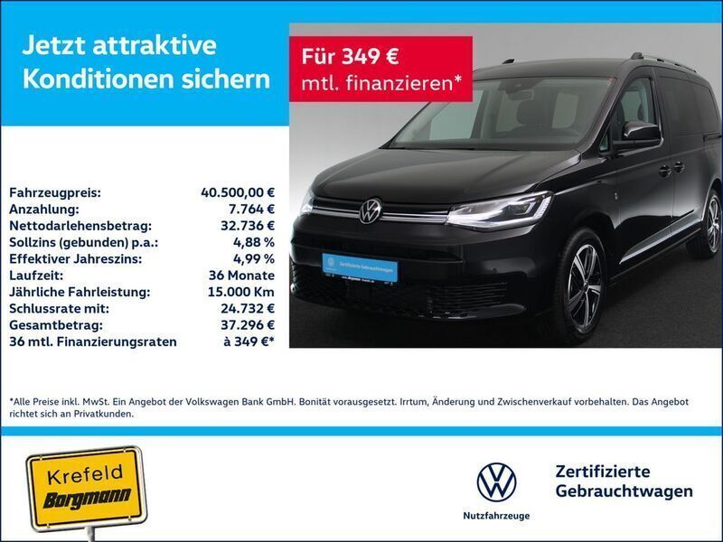 Schwarz / deep black Neu 2025 VW Caddy Maxi Style Van / Kleinbus | 40.500 € (Fairer Preis) - Bild 1/3