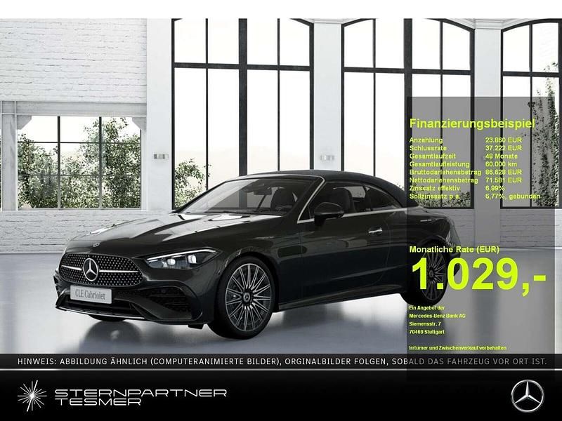 Metalliclack graphitgrau Neu 2025 Mercedes CLE450 AMG Cabrio | 95.441 € (Etwas zu teuer) - Bild 1/3