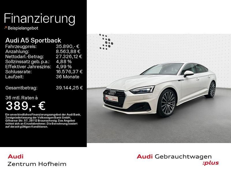 Weiß Gebraucht 2022 Audi A5 Sportback Sport Kleinwagen | 35.890 € (Etwas zu teuer) - Bild 1/4