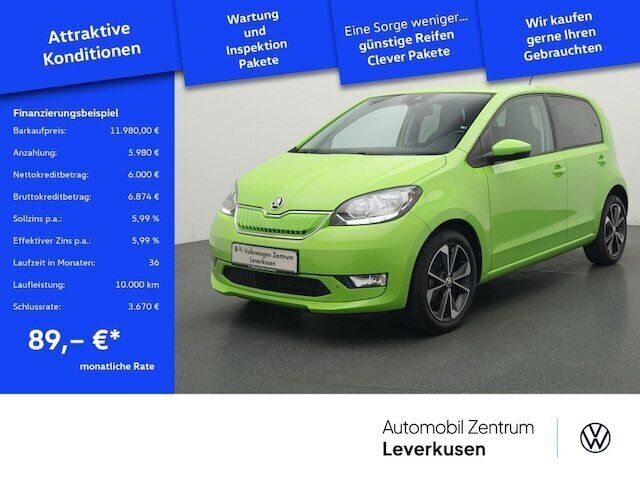 Kiwigrün Gebraucht 2020 Skoda Citigo-e IV Style Kleinwagen | 11.980 € (Guter Preis) - Bild 1/4