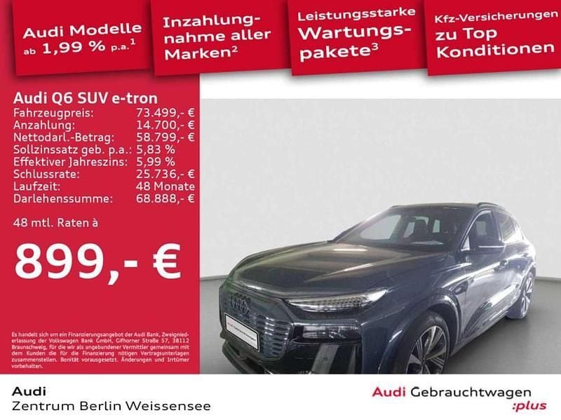 Plasmablau metallic Gebraucht 2025 Audi Q6 e-tron Ambiente SUV | 73.499 € (Guter Preis) - Bild 1/4