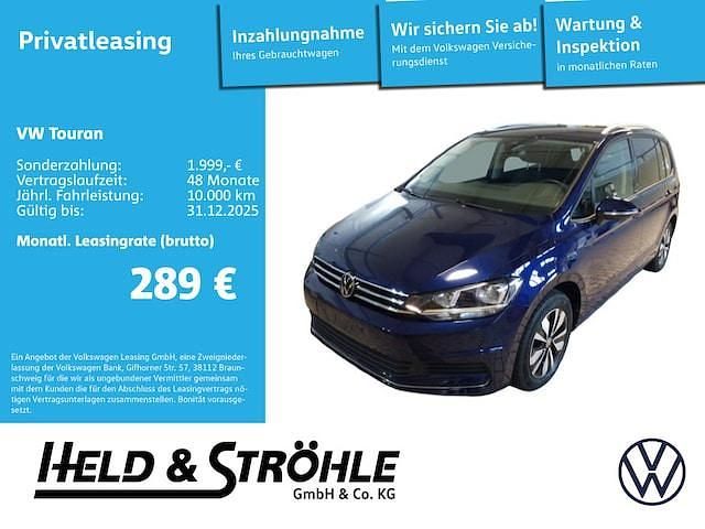 Atlantik blue metallic Gebraucht 2024 VW Touran Move Van / Kleinbus | 32.470 € (Guter Preis) - Bild 1/3