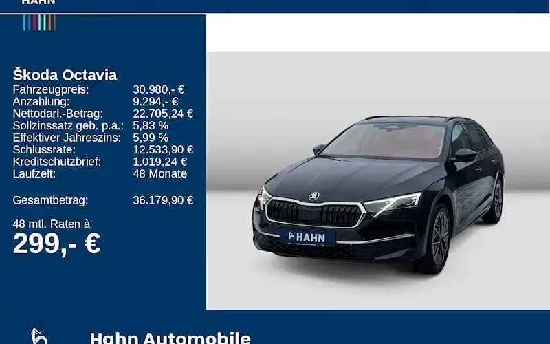 Gebraucht Skoda Octavia 150 PS (110 kW) 2026 Schwarz Kombi