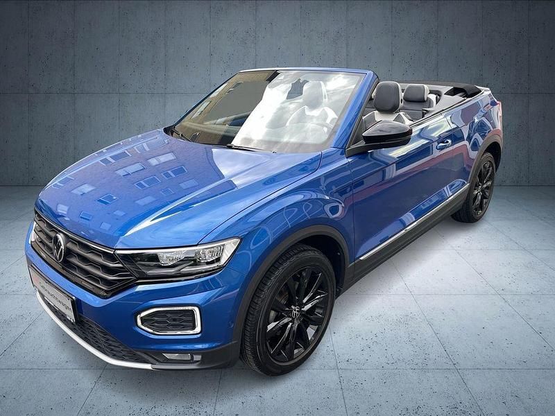 Blau Gebraucht 2021 VW T-Roc Cabriolet Style Cabrio | 23.480 € (Guter Preis) - Bild 1/4