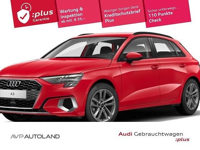 Tangorot metallic Gebraucht 2021 Audi A3 Advanced Plus | 20.470 € (Superpreis) - Bild 1/4