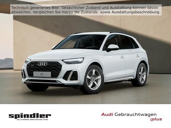 Weiß (gletscherweiß metallic) Gebraucht 2024 Audi Q5 S-Line SUV | 44.881 € (Guter Preis) - Bild 1/4