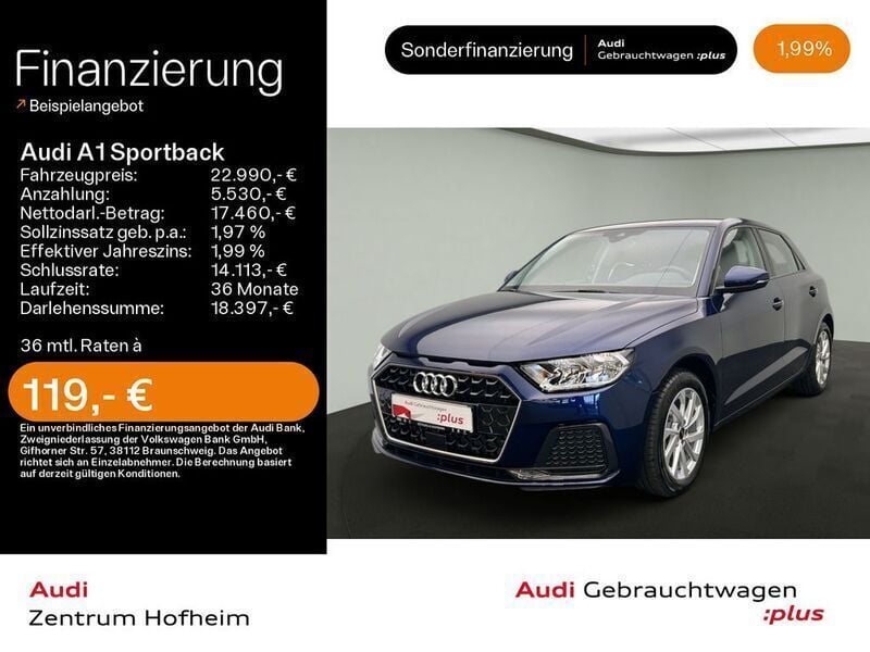 Blau Gebraucht 2024 Audi A1 Sportback Advanced Kleinwagen | 22.990 € (Superpreis) - Bild 1/4