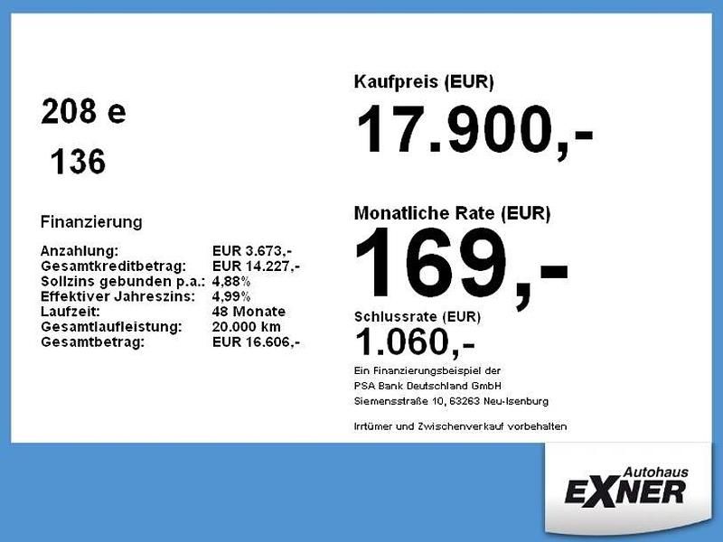 Gebraucht Peugeot e-208 Allure 100 kW (136 PS) 2023 Schwarz Kleinwagen