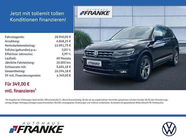 Schwarz Gebraucht 2020 VW Tiguan R-line SUV | 28.939 € (Superpreis) - Bild 1/4