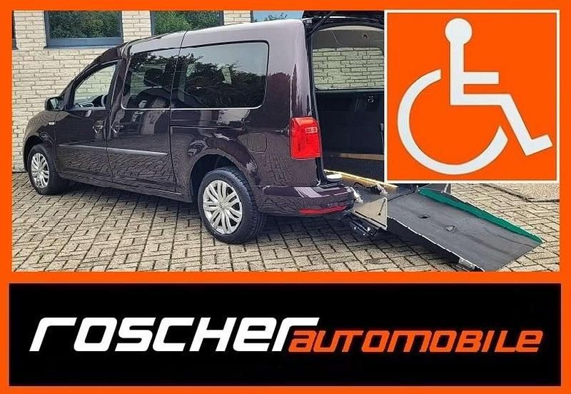 Gebraucht VW Caddy Maxi 125 PS (91 kW) 2018 Black berry metallic Van / Kleinbus