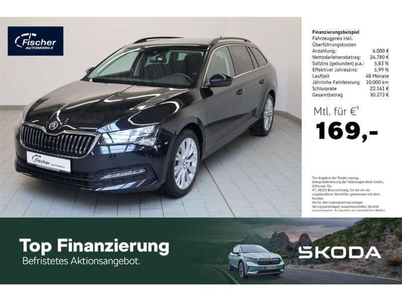 Schwarz Gebraucht 2023 Skoda Superb Ambition Kombi | 28.980 € (Superpreis) - Bild 1/4