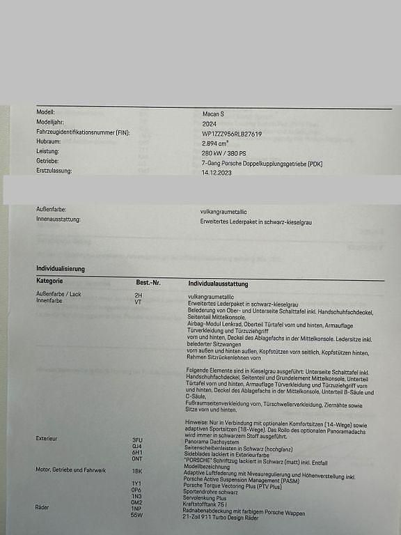 Gebraucht Porsche Macan S 381 PS (280 kW) 2023 Grau SUV