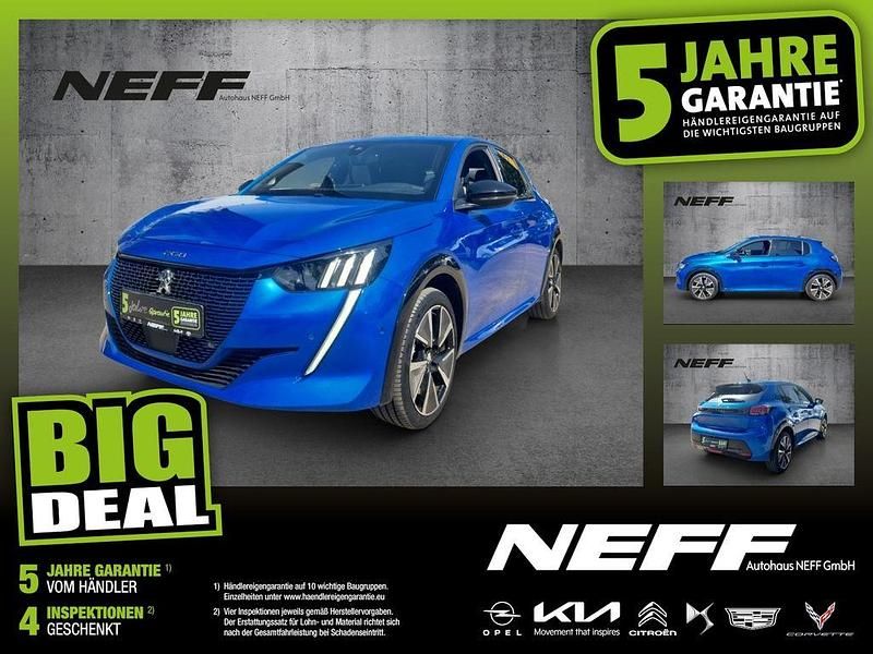 Blau/typ aussenverkleidung met Gebraucht 2021 Peugeot e-208 GT Kleinwagen | 15.480 € (Superpreis) - Bild 1/4
