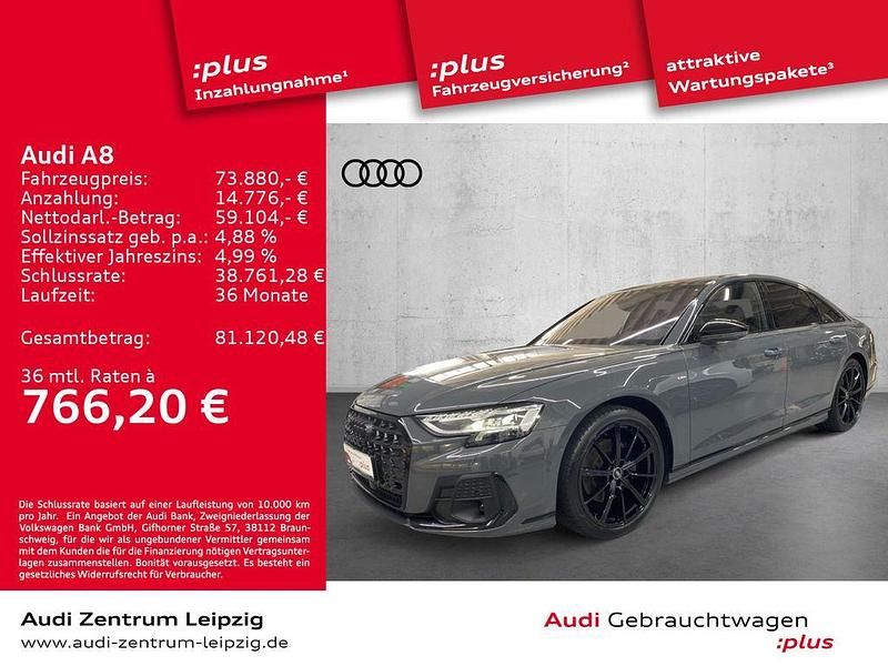 Grau Gebraucht 2023 Audi A8 S-Line Limousine | 73.880 € (Etwas zu teuer) - Bild 1/3
