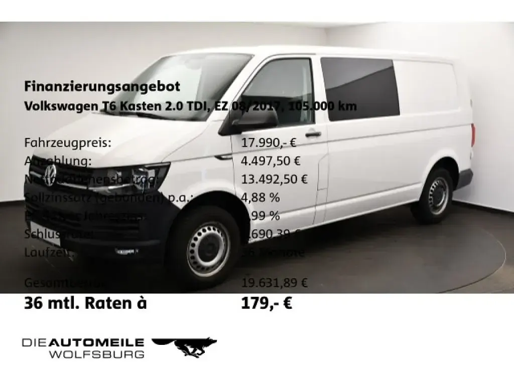 Gebraucht VW T6 150 PS (110 kW) 2017 Candyweiß Van