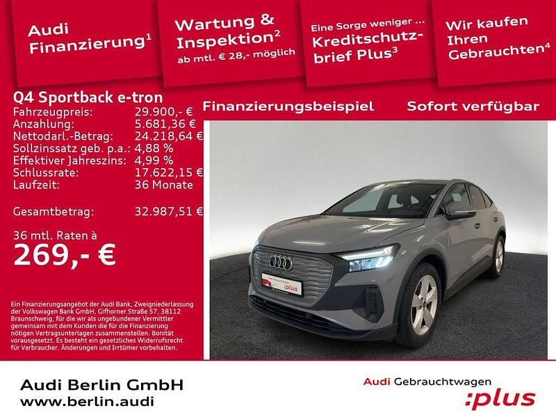 Kieselgrau Gebraucht 2022 Audi Q4 Sportback e-tron Ambiente SUV | 29.900 € (Etwas zu teuer) - Bild 1/3