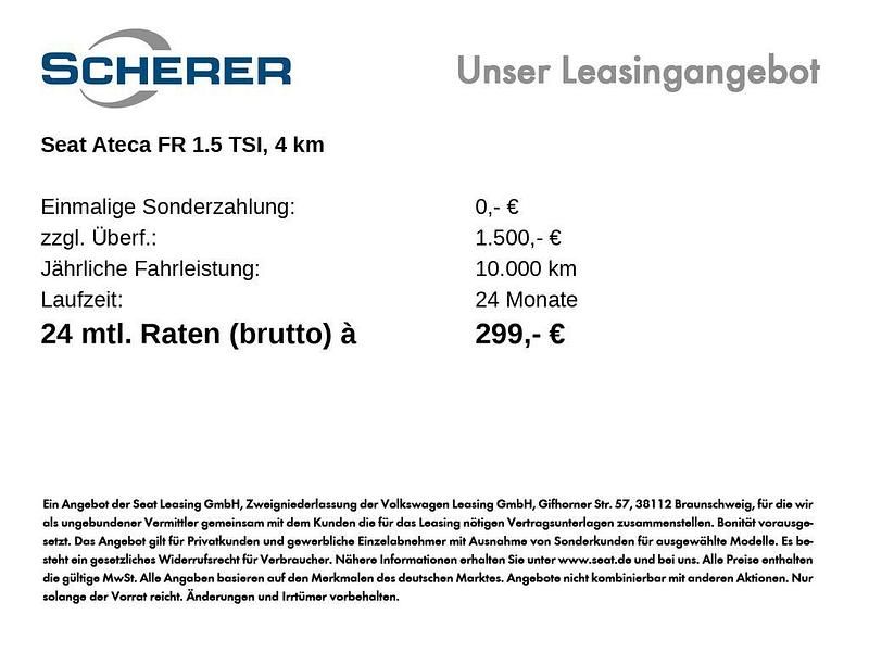 Neu Seat Ateca FR 150 PS (110 kW) 2026 Weiß SUV